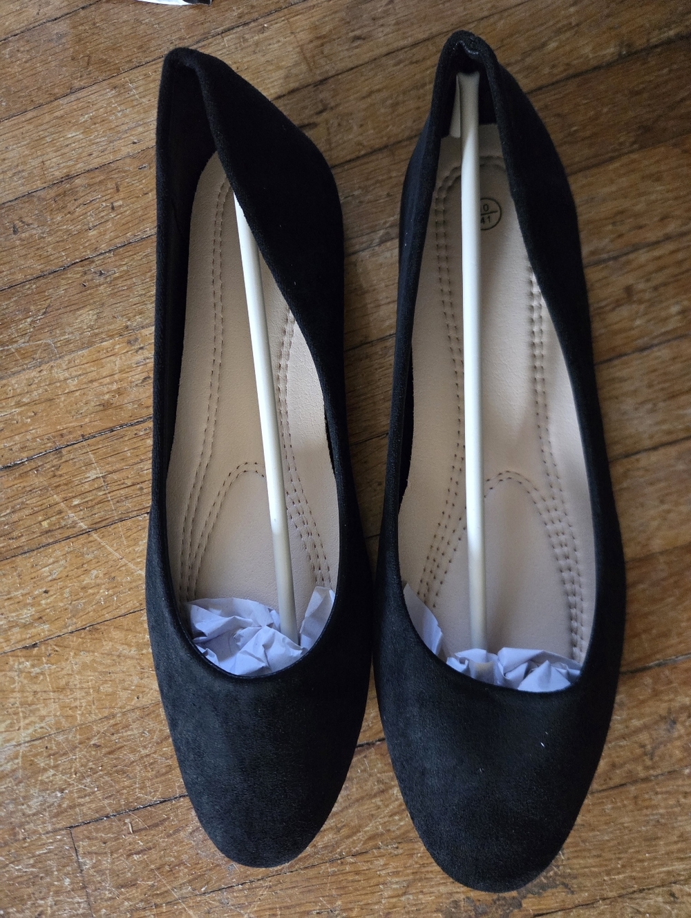 NIB Black Ballet Flats Size 10